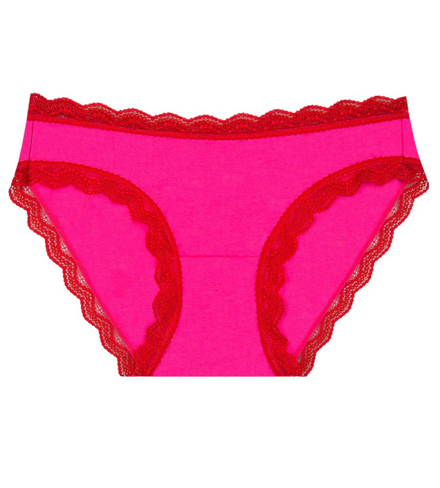 1KNRASSCAR - Classic Knicker - Raspberry/Scarlett