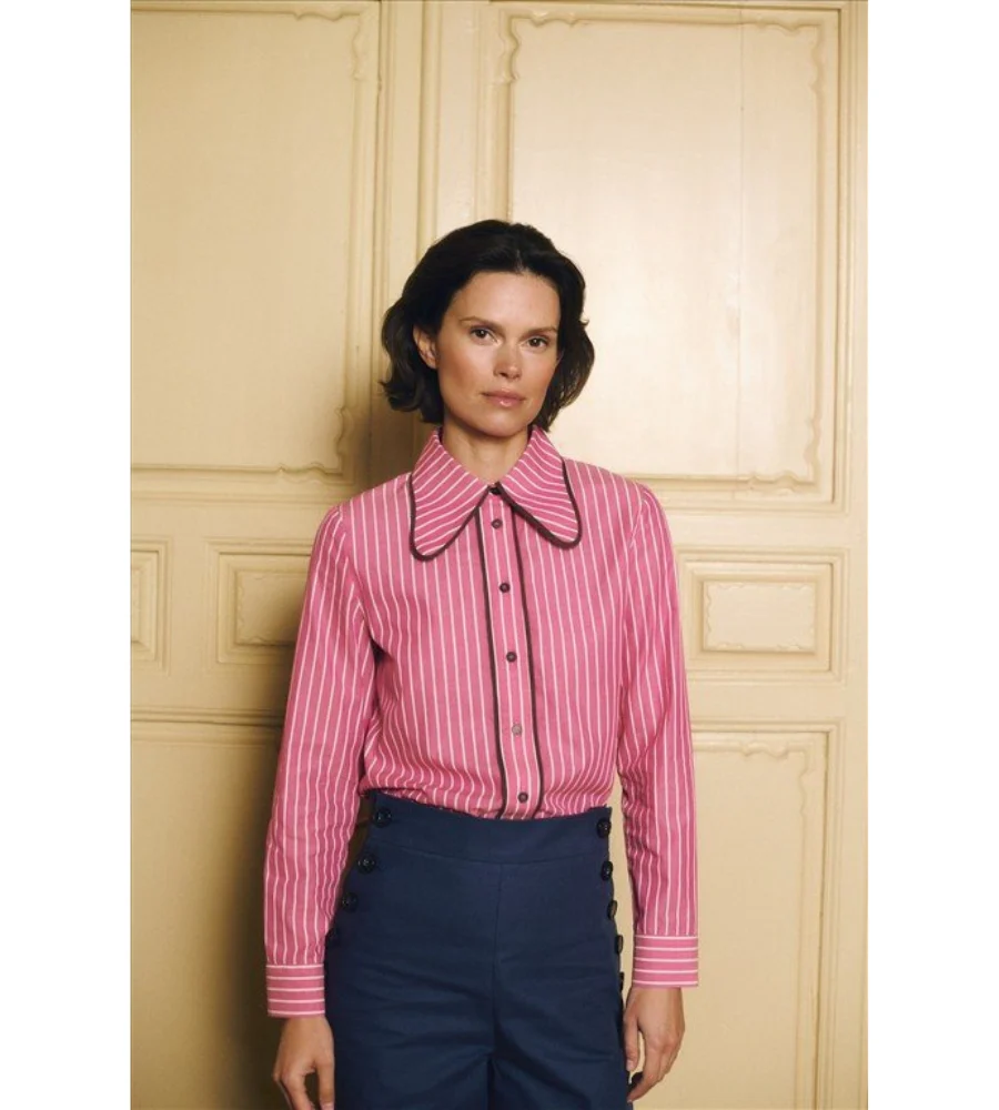 Ala Shirt - Fuchsia Stripes