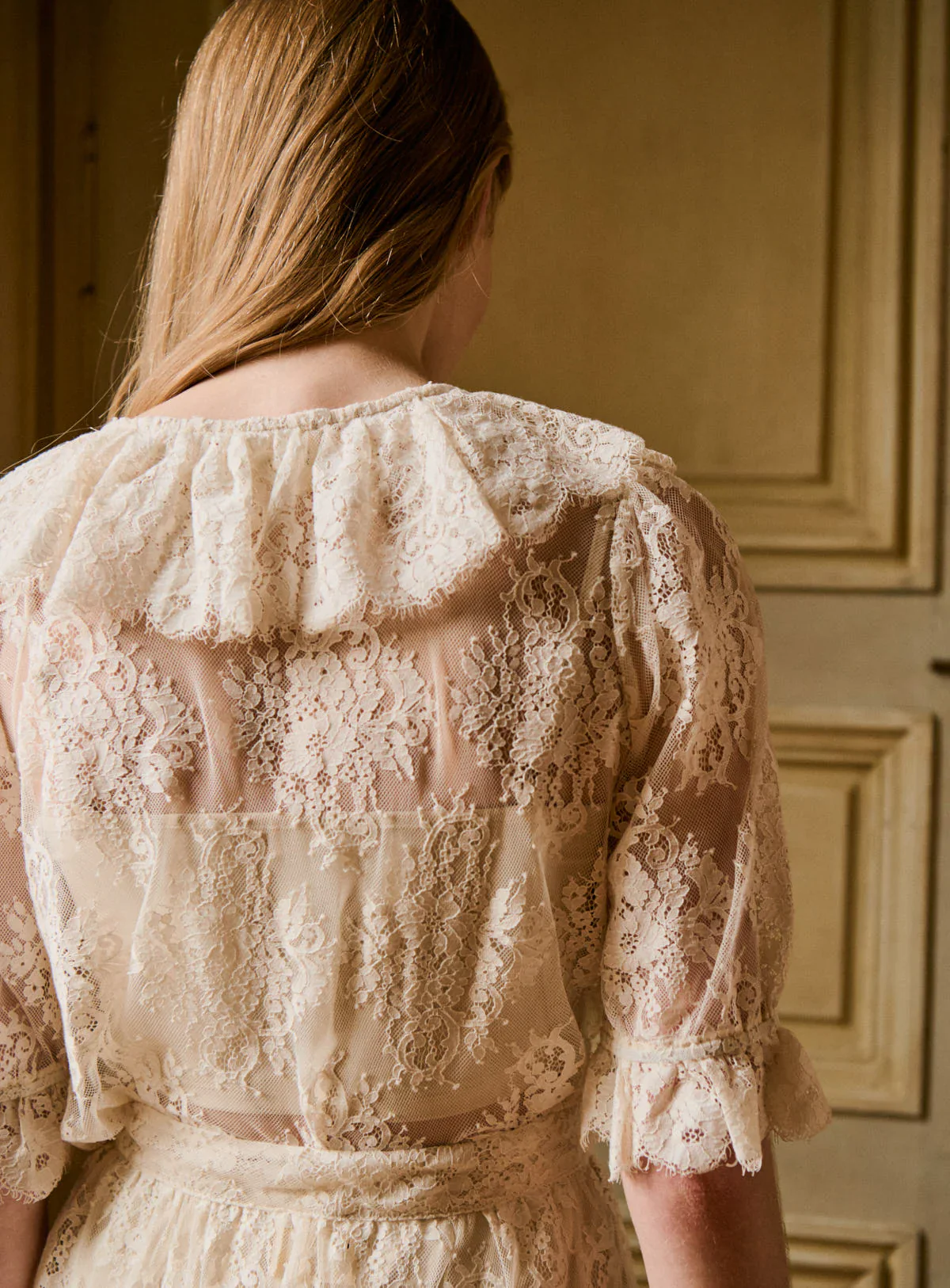 Amandine Lace Blouse Ecru - Image 4