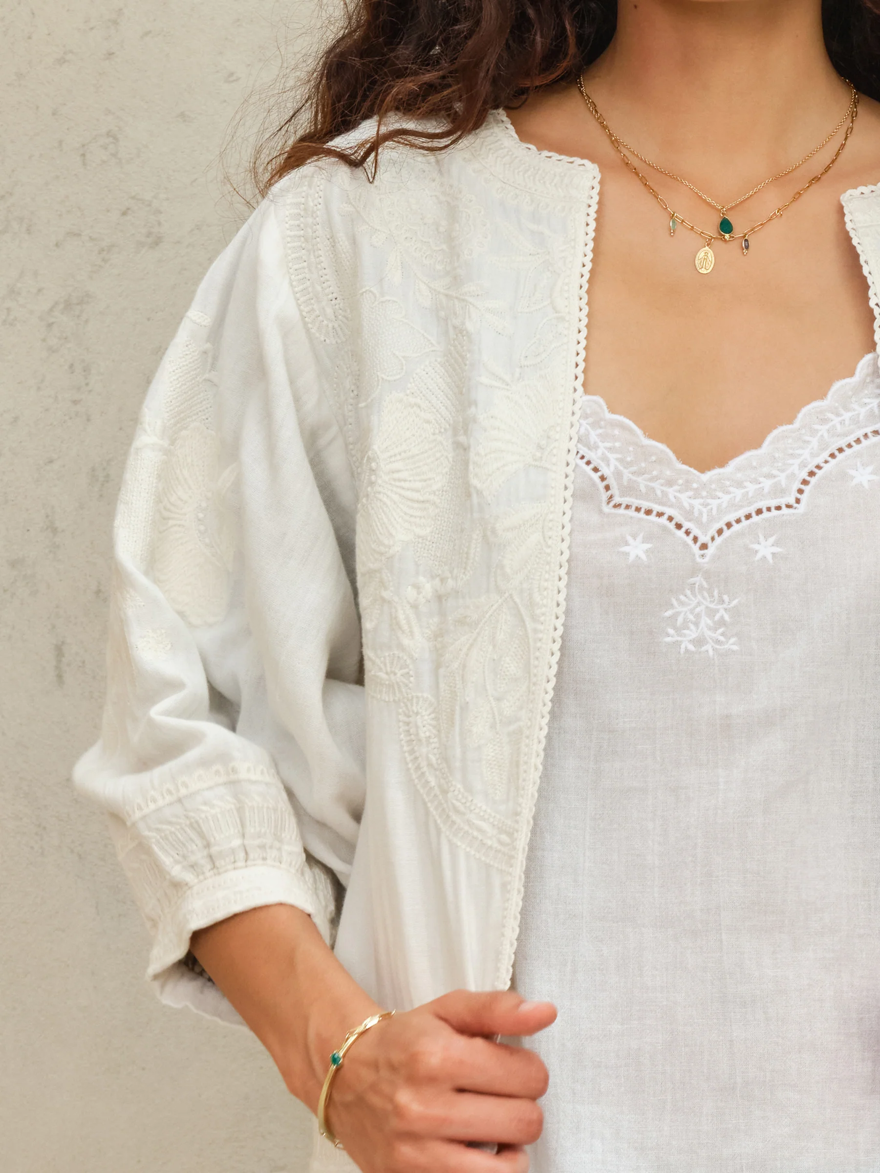 Averi Emb Jacket - Ivory - Image 5
