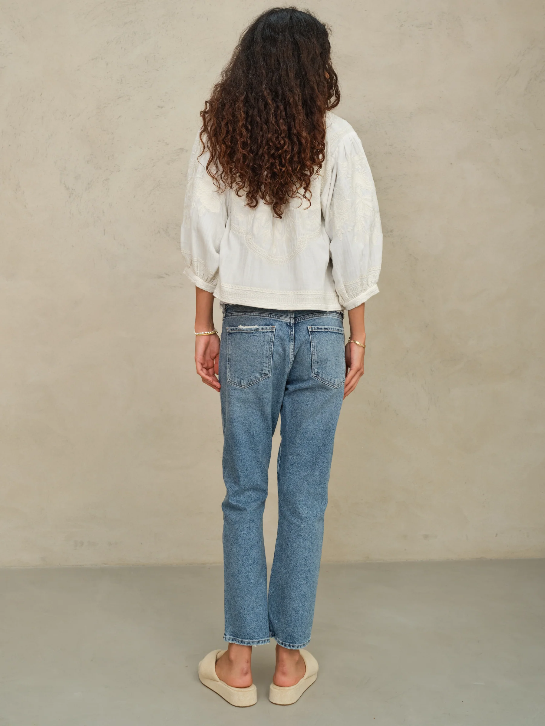 Averi Emb Jacket - Ivory - Image 6