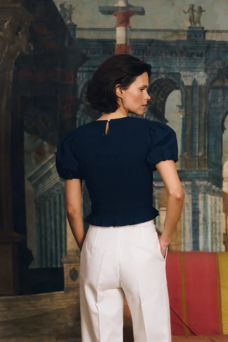 Baila Top - Navy - Image 3