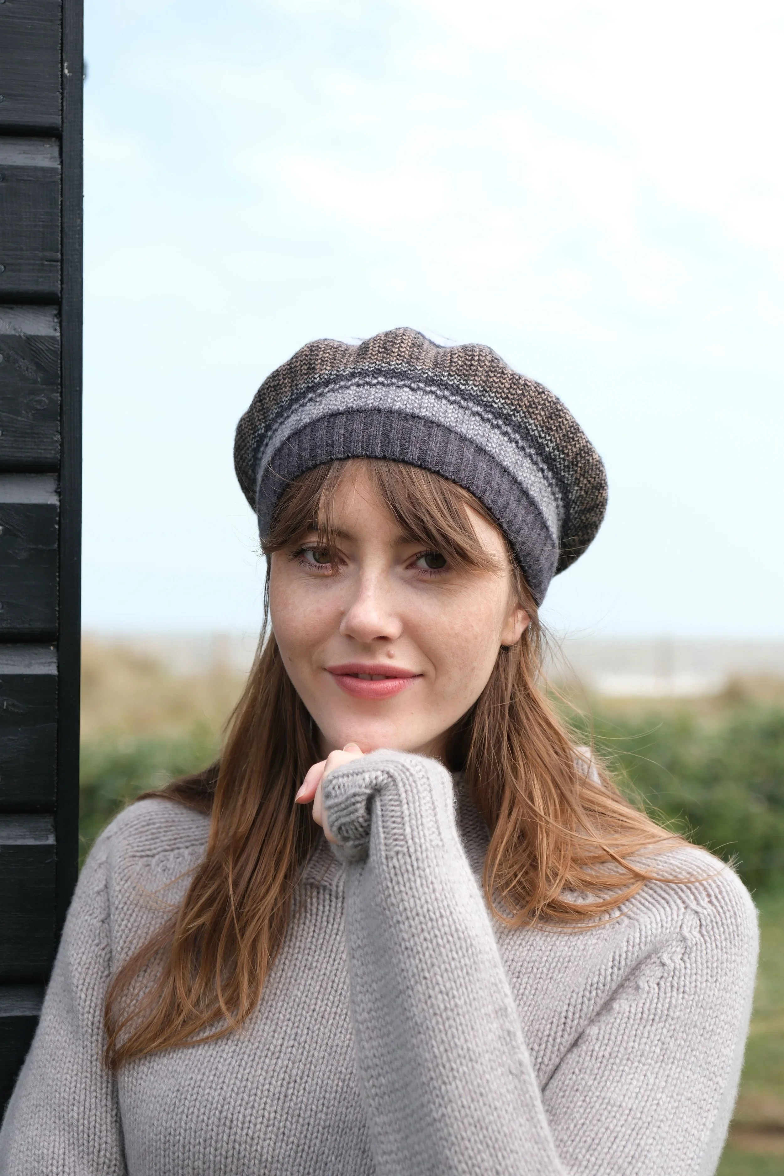 Beret Tweed - Fossil - Image 2