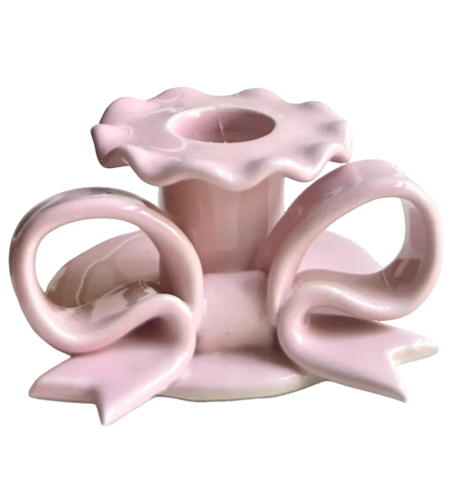 Bow Candle Holder - Pink