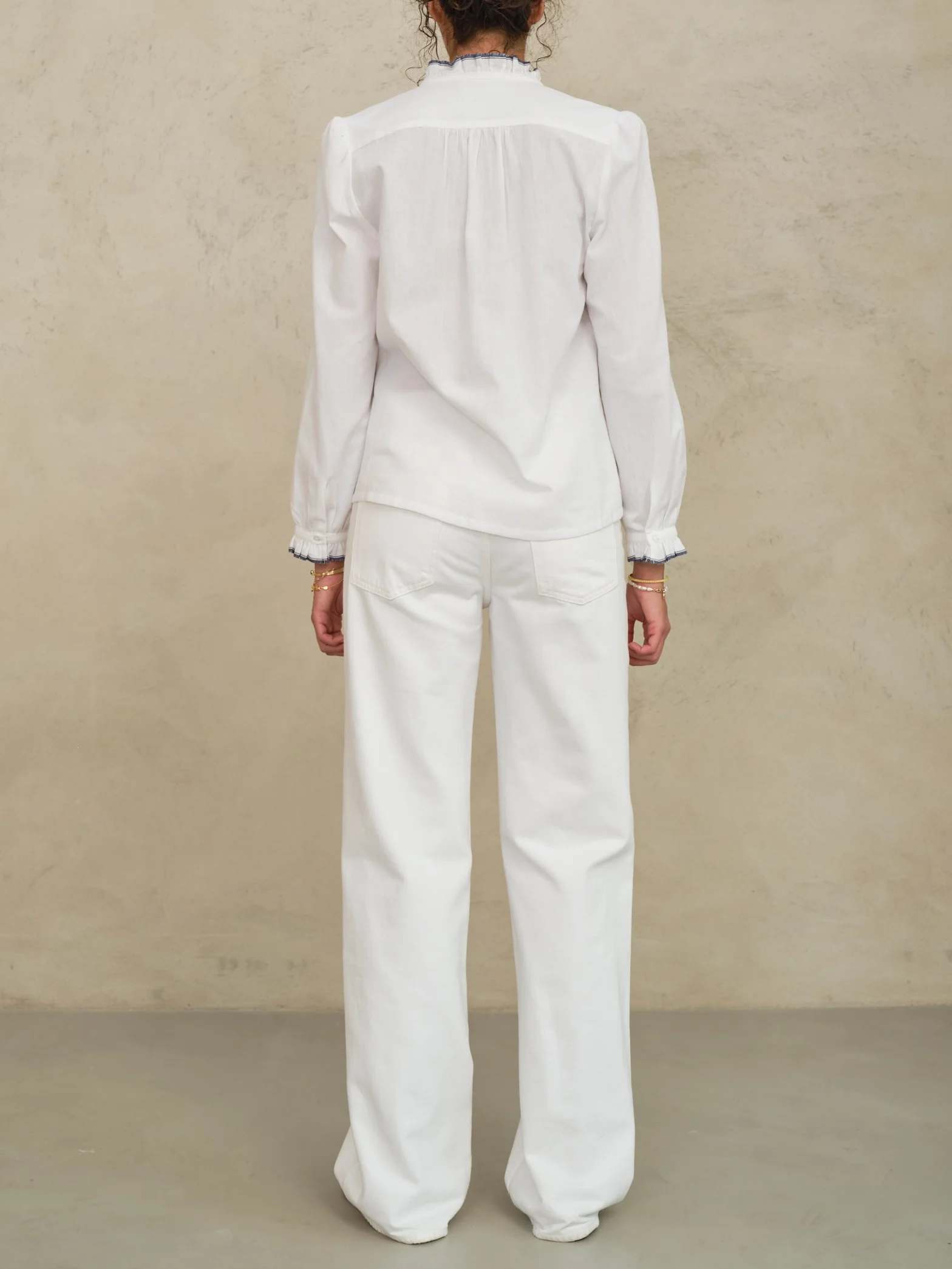 Chrissie Long Sleeve Top - Ivory - Image 6