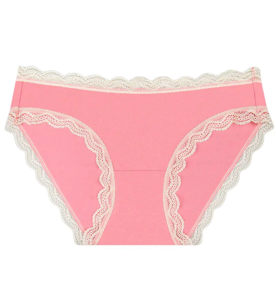 Classic Knicker - Geranium Pink And Buttercream - Image 2
