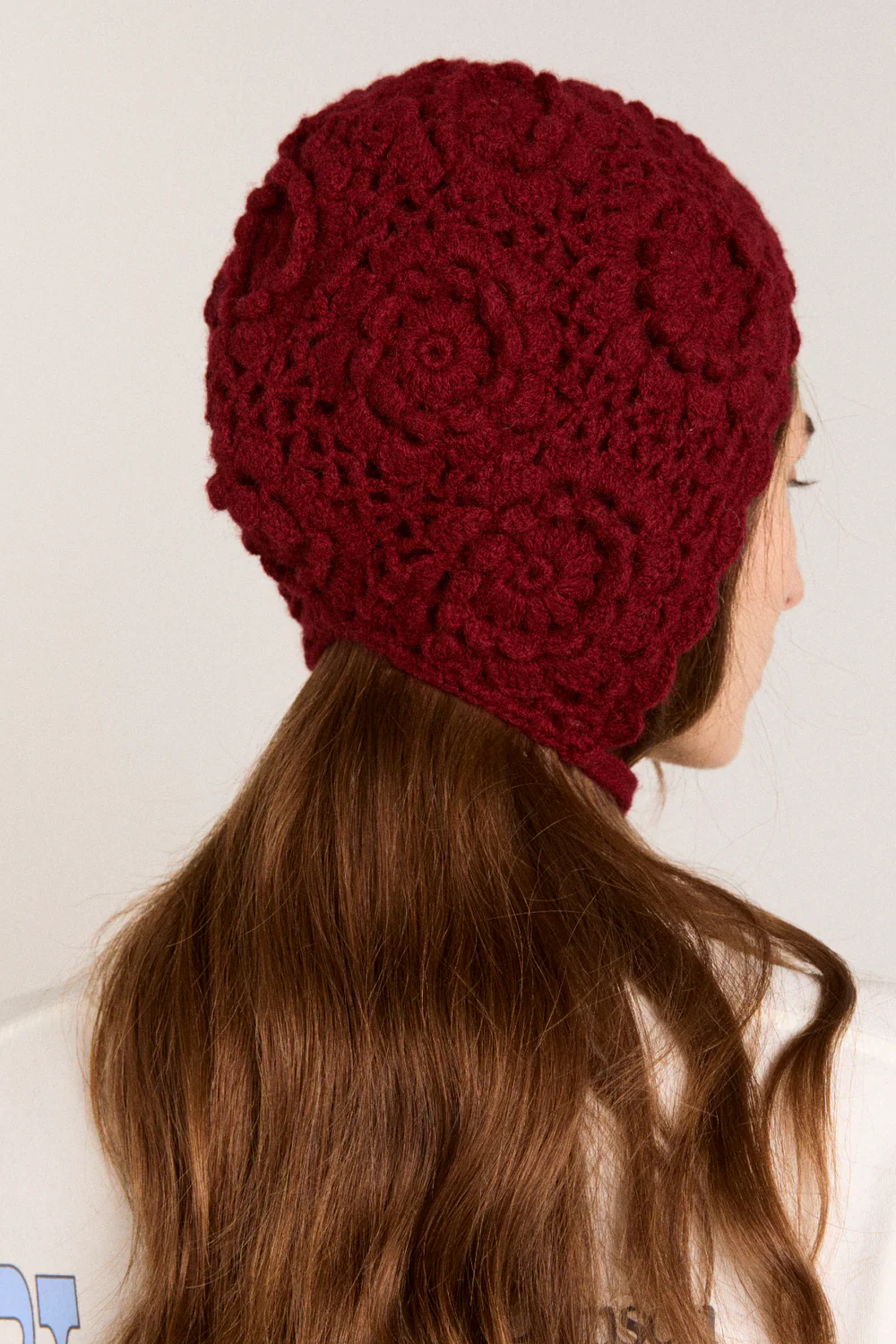 Crochet Bonnet - Burg - Image 3