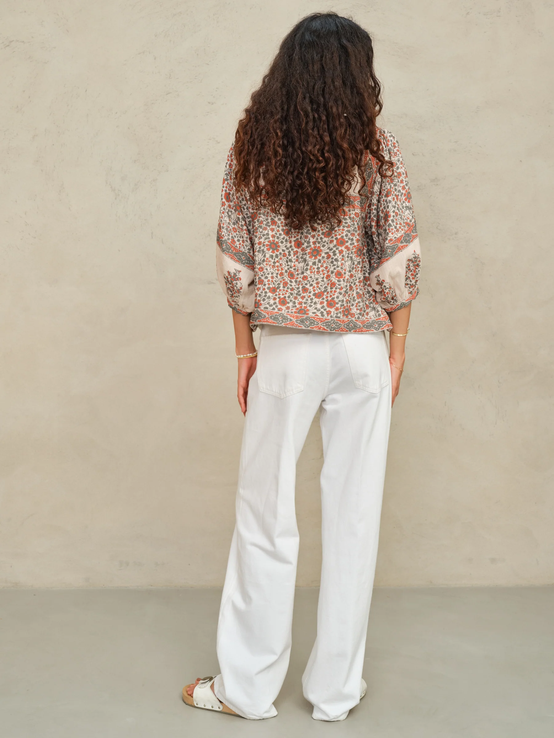 Della Print Jacket - Rust/Khaki - Image 5
