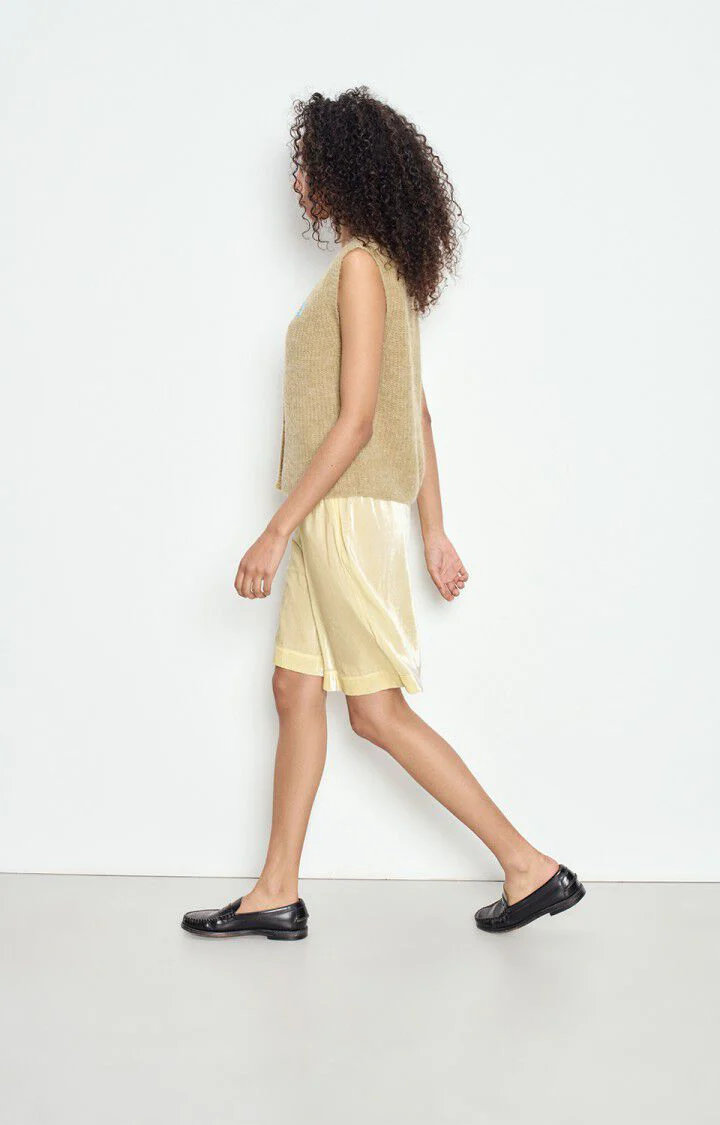 East Sleeveless Cardigan - Melange Sand - Image 4