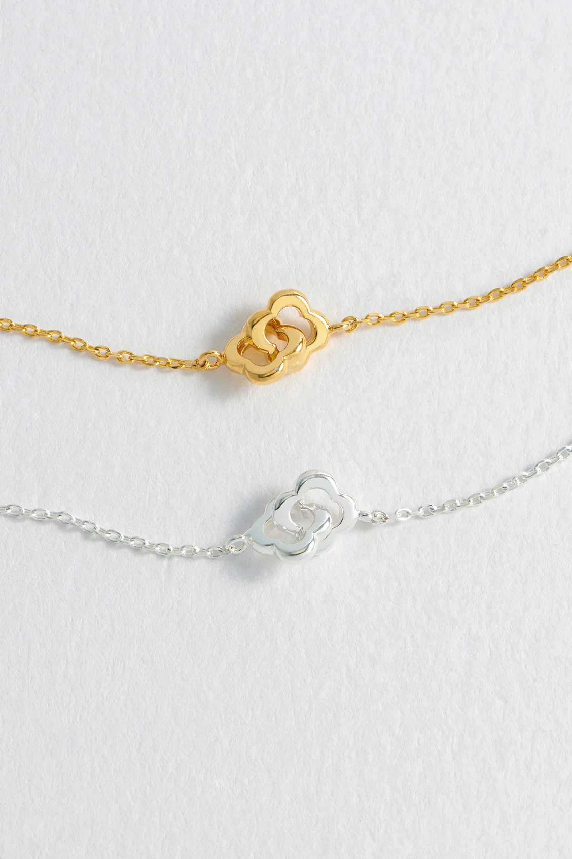 EBB6874G Double Linked Flower Bracelet - Image 3