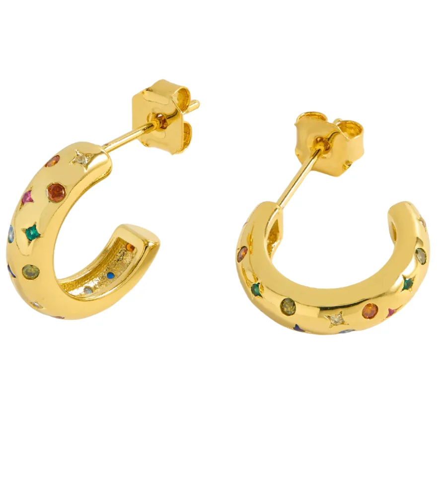 EBE5592G Multicolour Chubby Celestial Hoop