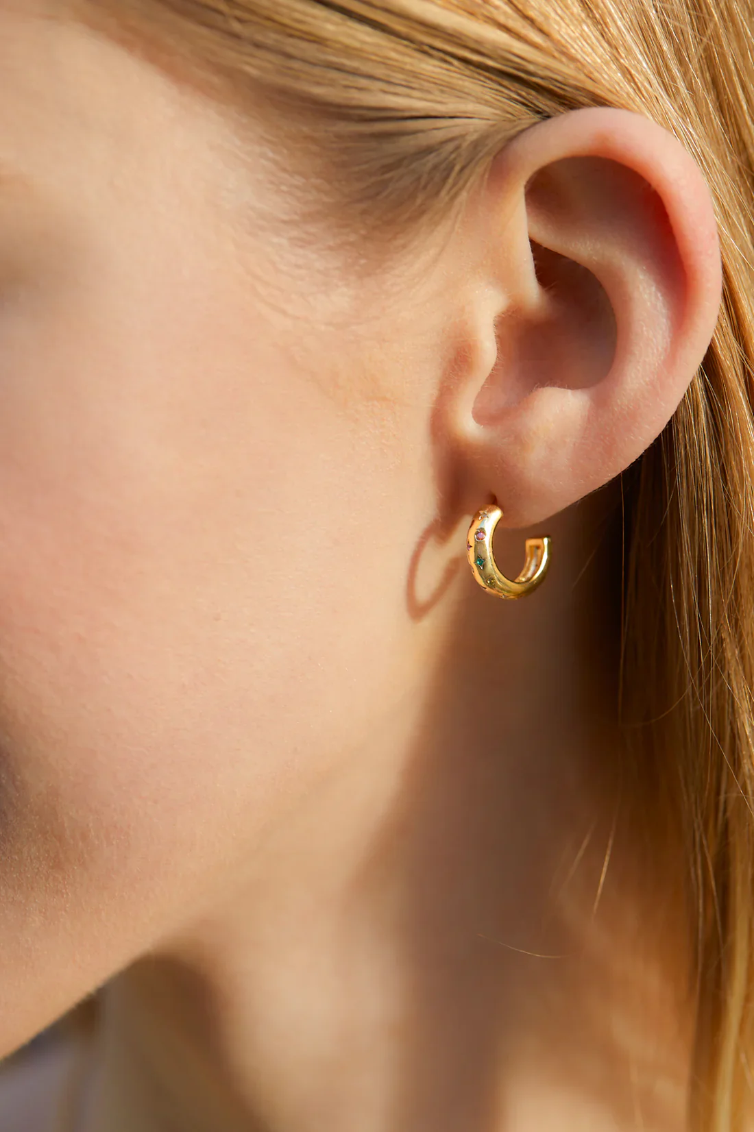 EBE5592G Multicolour Chubby Celestial Hoop - Image 2