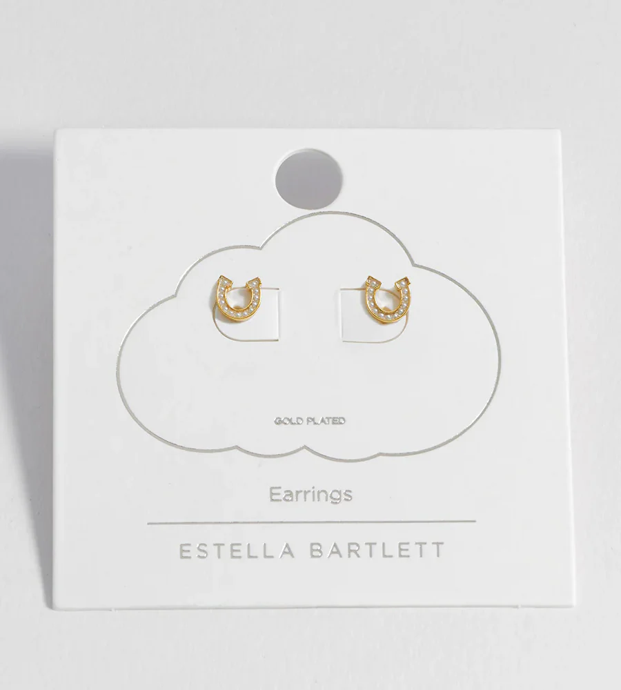 EBE6893G pearl horseshoe earrings