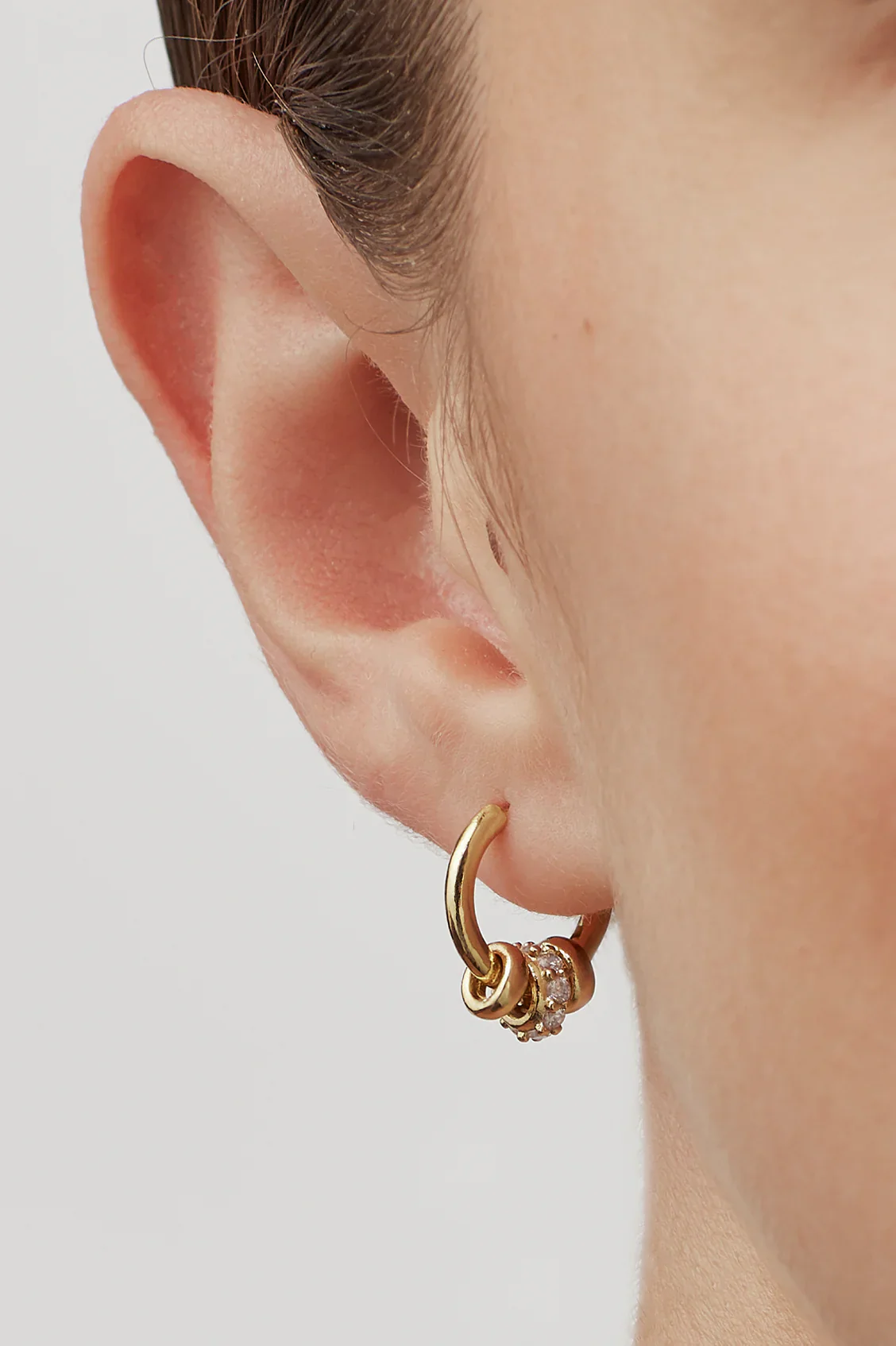 EBE6898G triple disc hoop earrings - Image 2