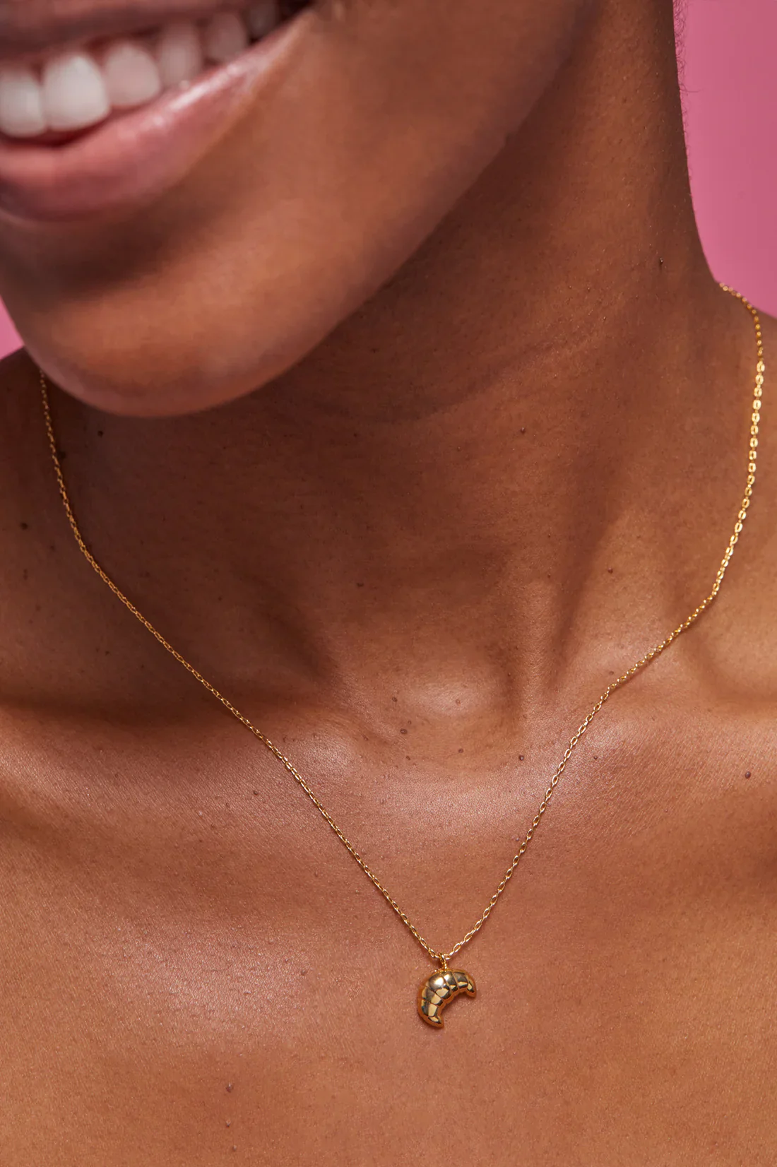 EBN5367G Croissant Necklace - Image 2