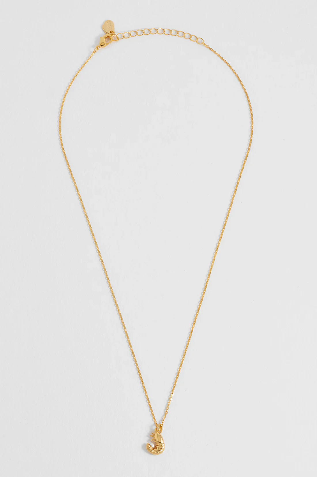 EBN7111G Shrimp Necklace with Pearl - Image 3
