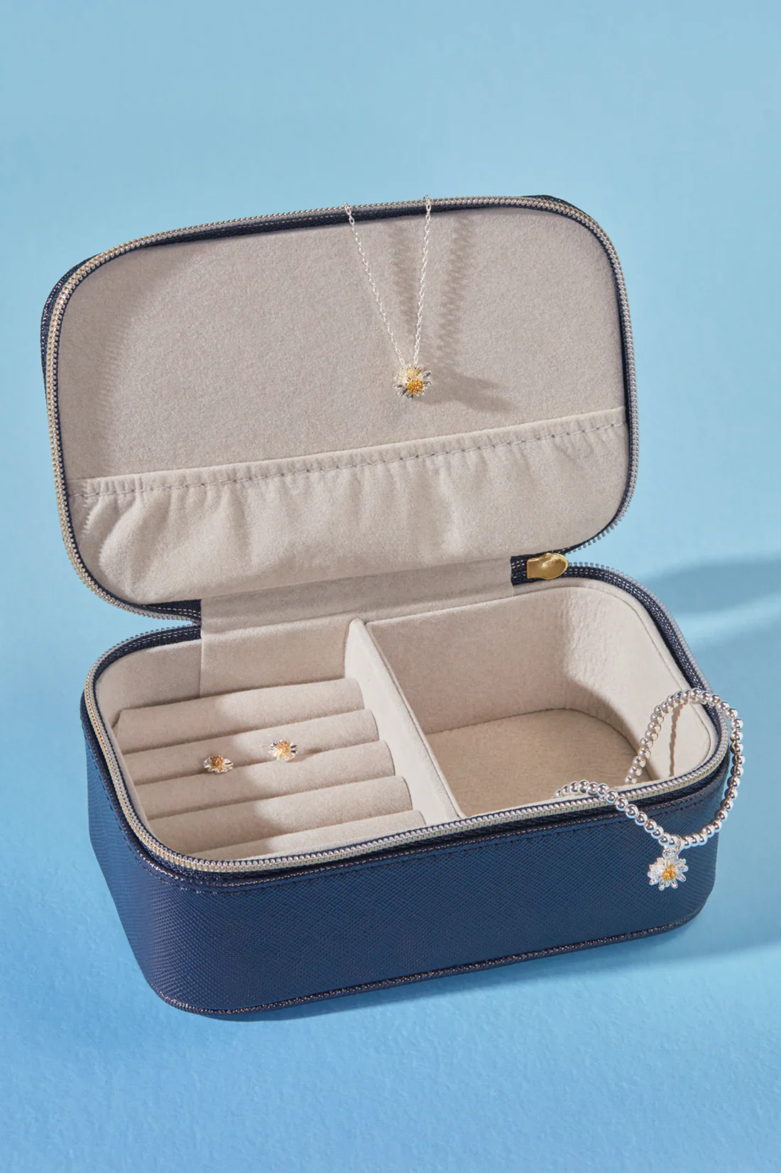 EBP2382 Mini Jewellery Box Navy - Image 2