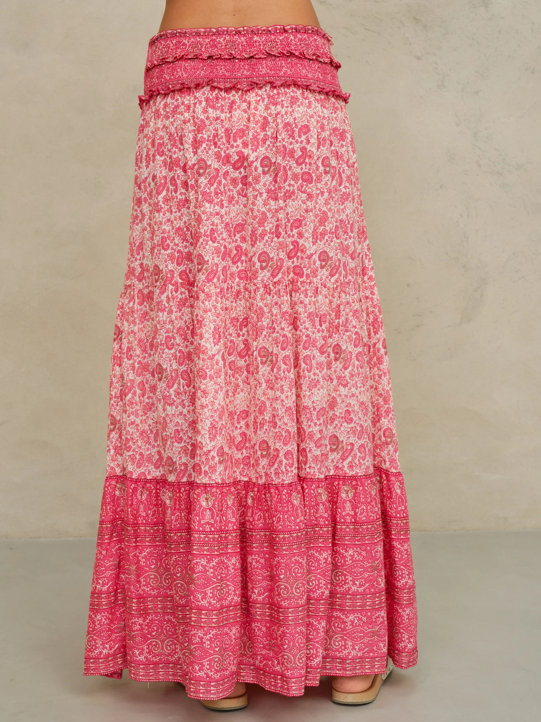 PRE-ORDER Esti Print Maxi Skirt - Pink - Image 6