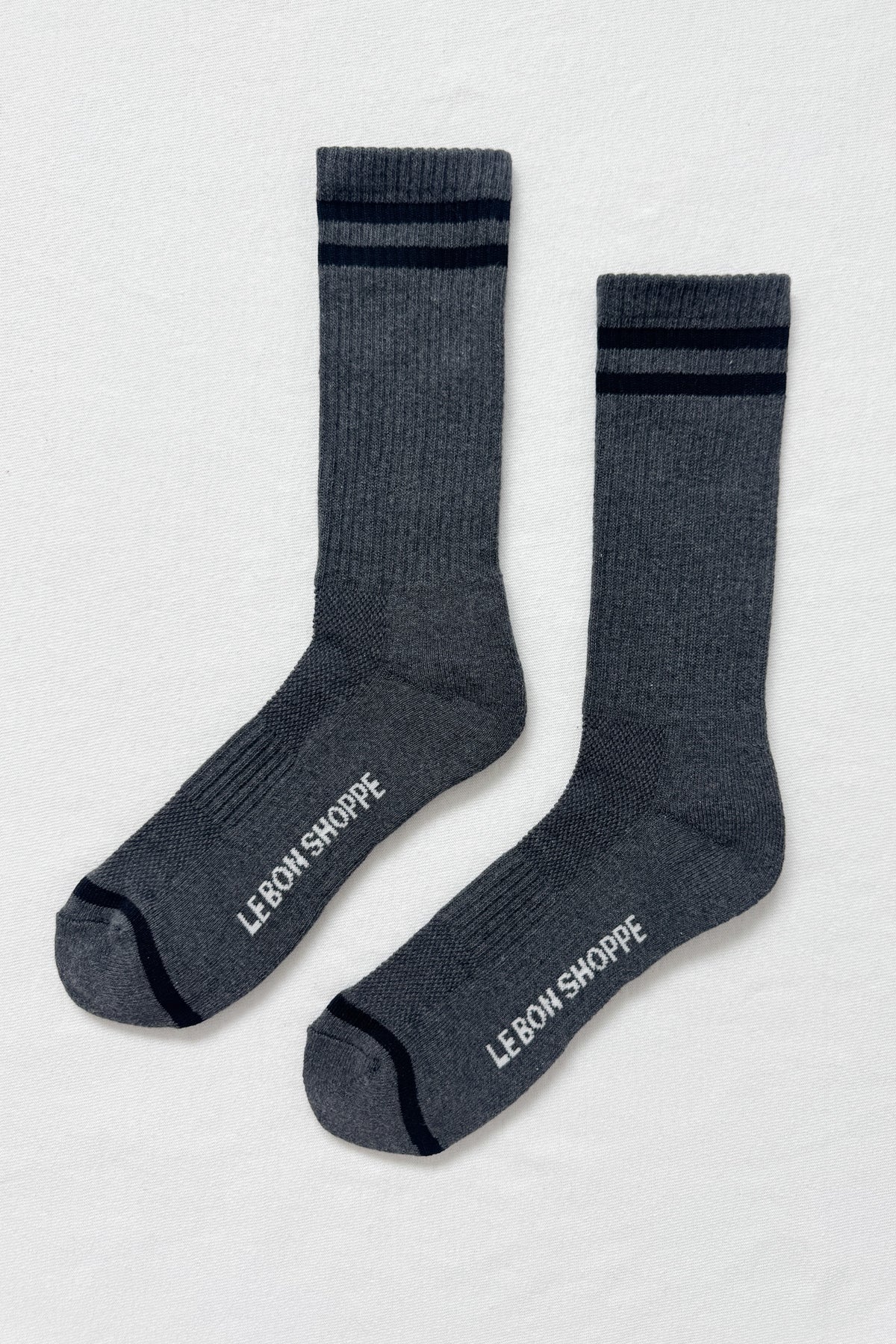 Extended Boyfriend Socks - Charcoal - Image 2