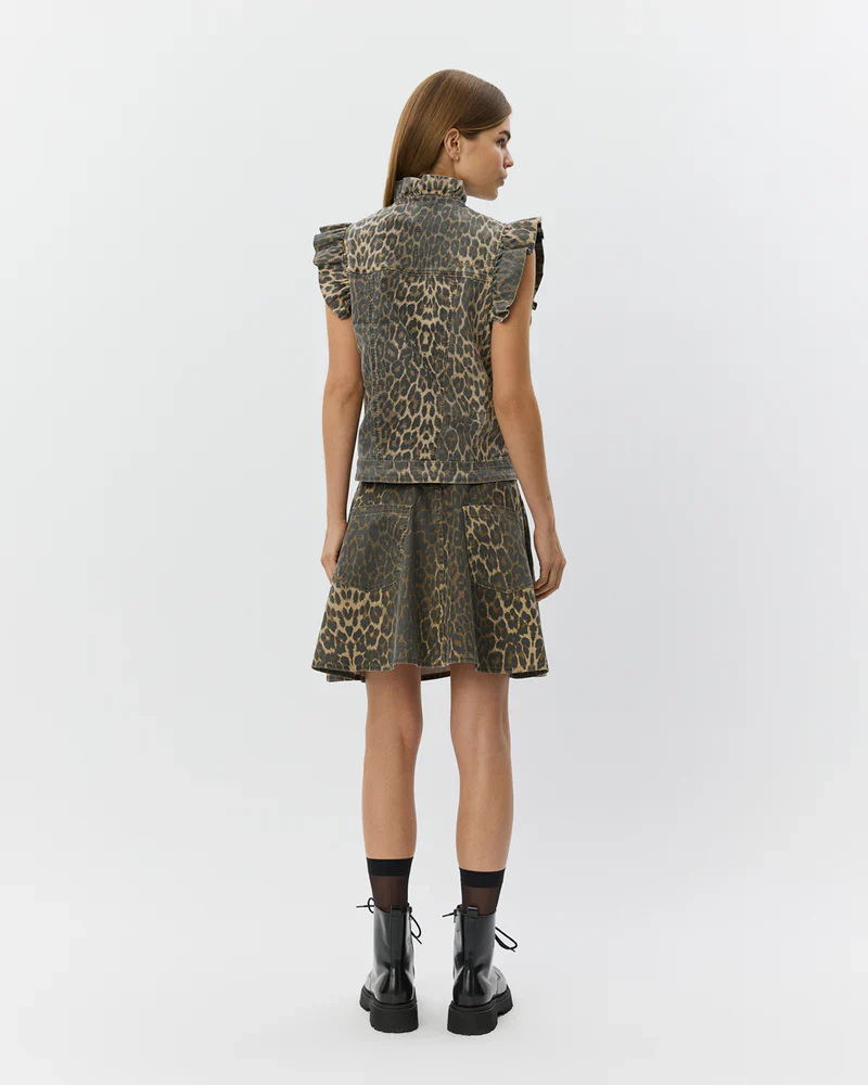 Farahsw Leo Vest - Light Brown Leopard - Image 3