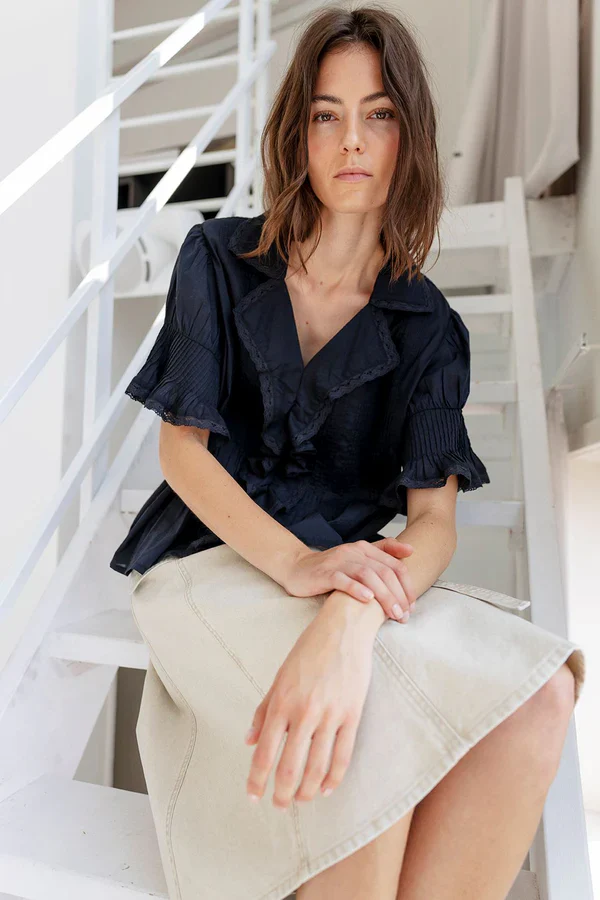 Gail Blouse - Black - Image 2