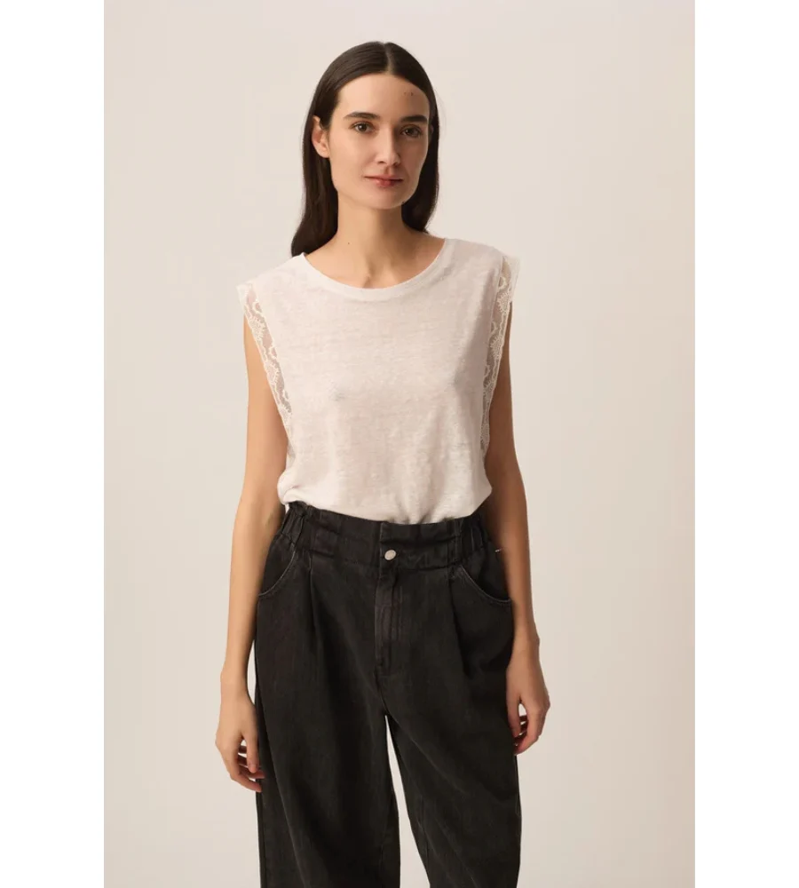 Helena Tank Top - Ecru