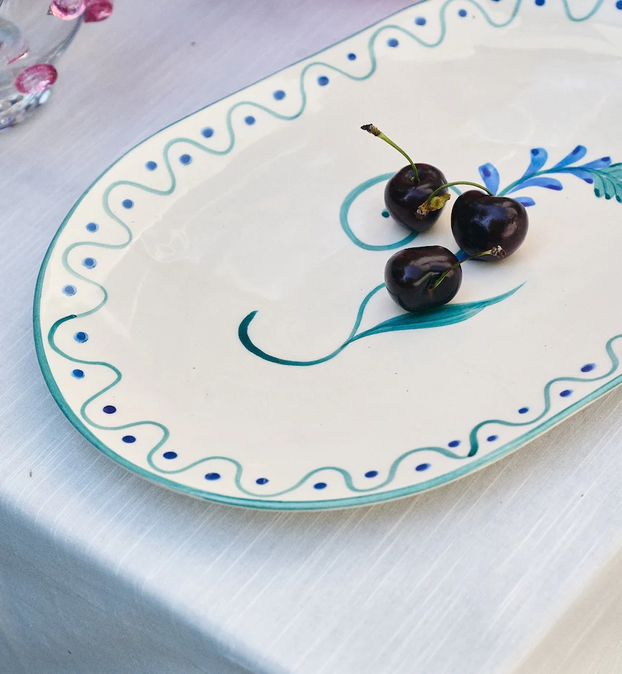 Indigo Flora Serving Platter Multicolour - Image 2