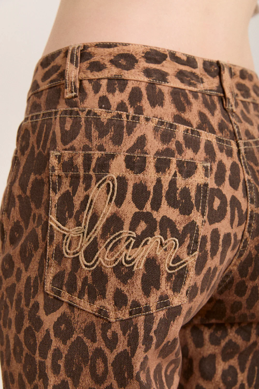 Kenny Twill Trousers - Leopard - Image 2