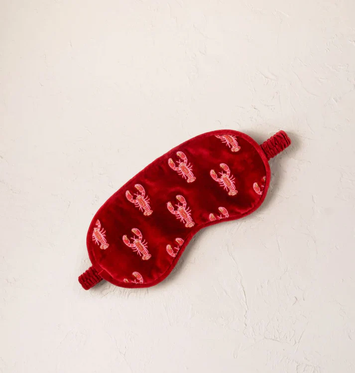 Lobster Velvet Eye Mask - Rouge - Image 3