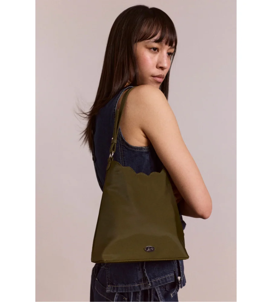 Lorelai Bag in Heavy Satin Olive