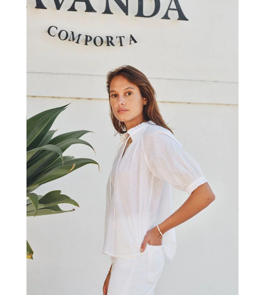 PRE-ORDER Lotta Short Sleeve Top - White