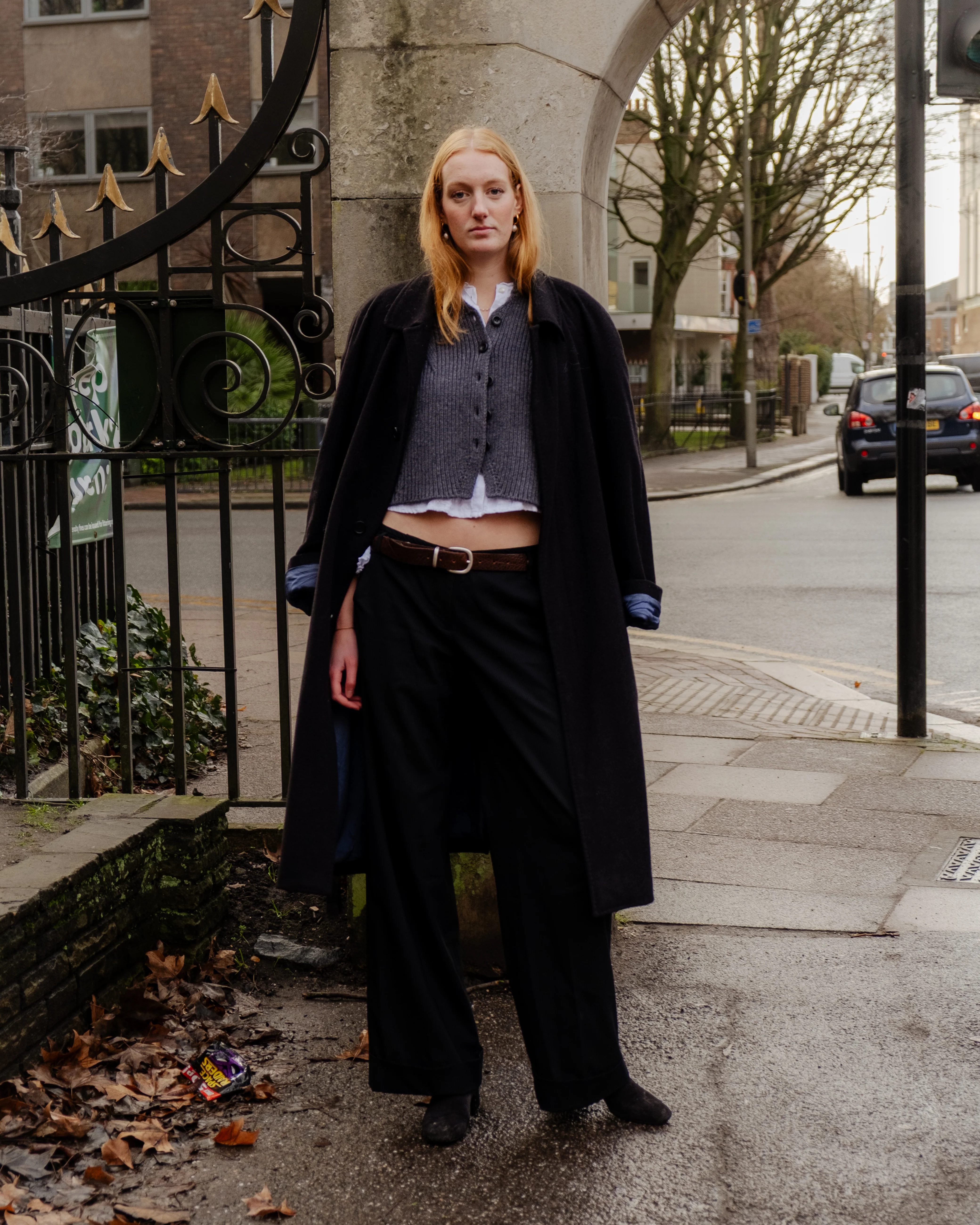 Lucy Knitted Waistcoat Charcoal - Image 3