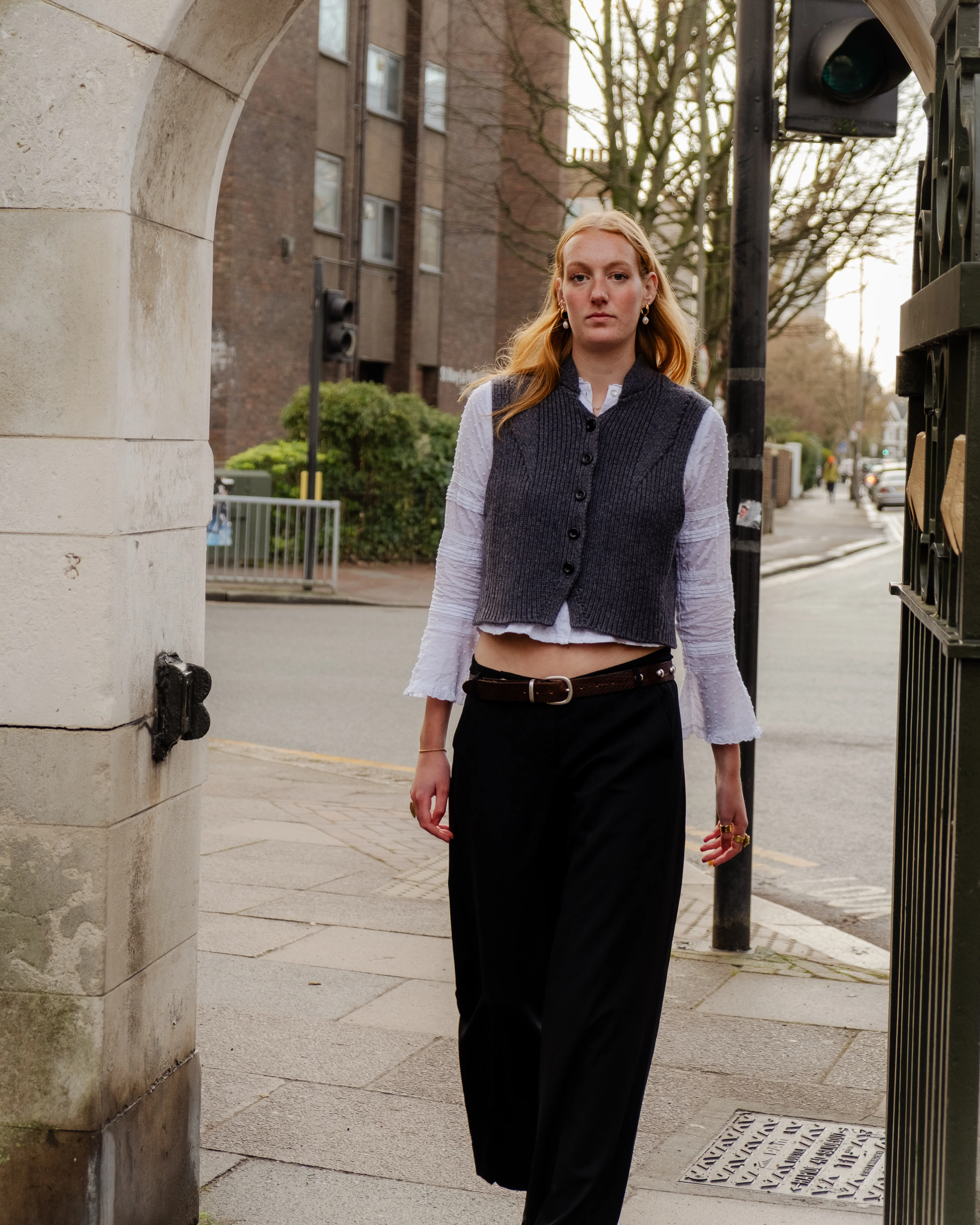 Lucy Knitted Waistcoat Charcoal - Image 4