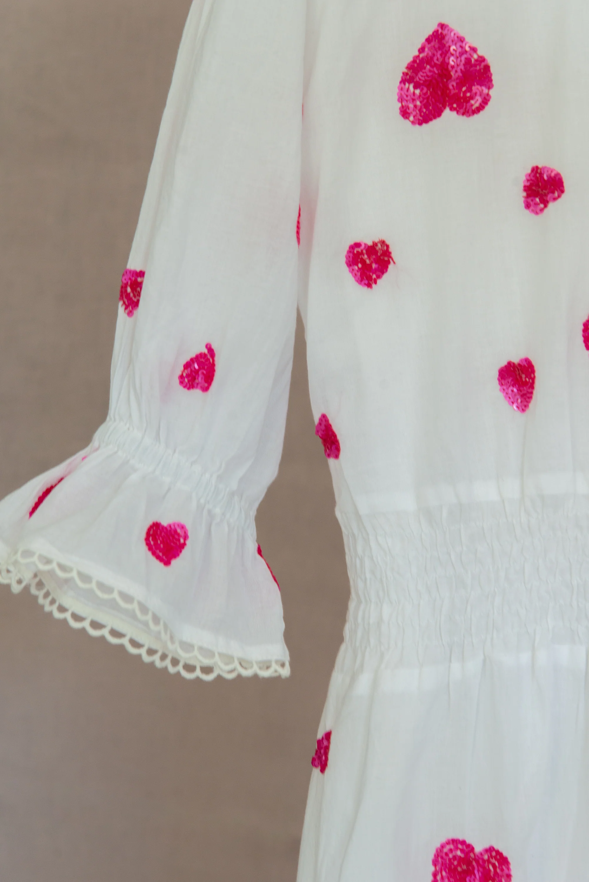 Lucy Rose Pink Heart Sequin Dress - Image 5