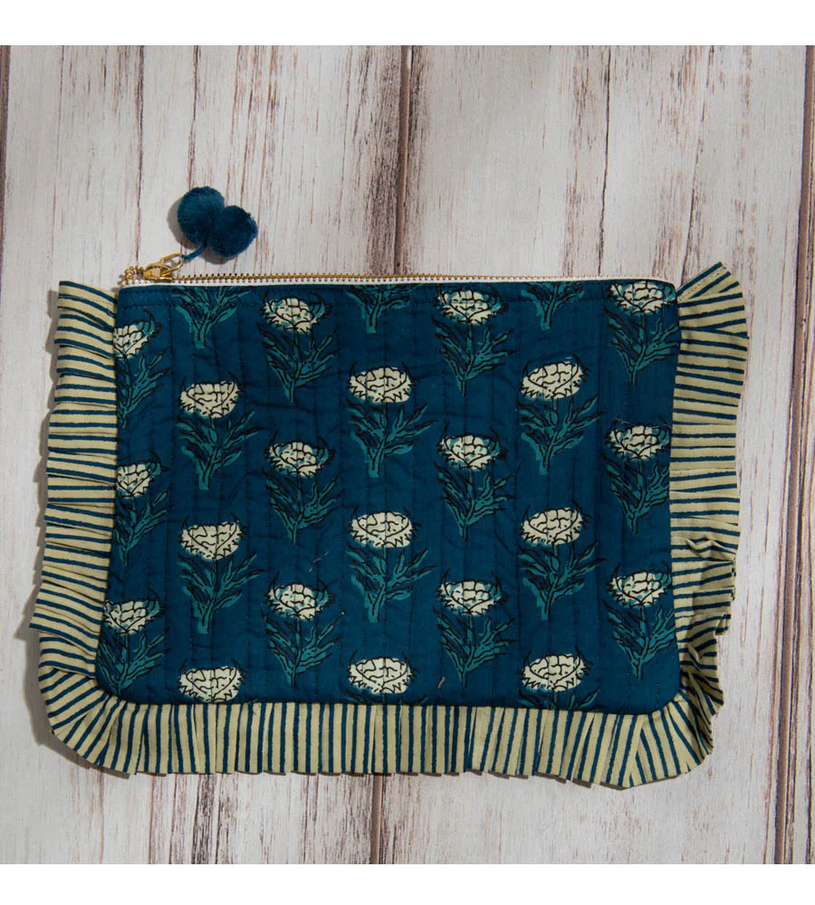 Millie Pouch in Night Sky Flower
