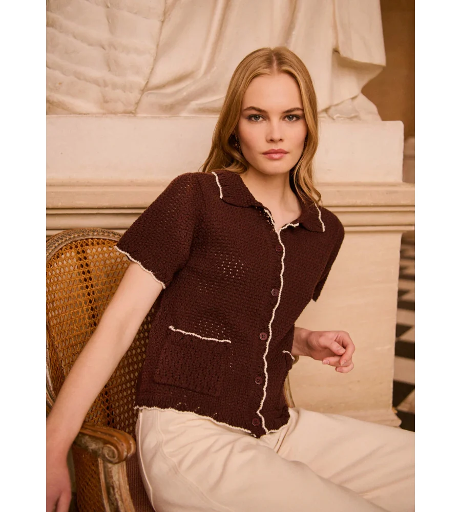 Mina Knitted Top - Chocolate