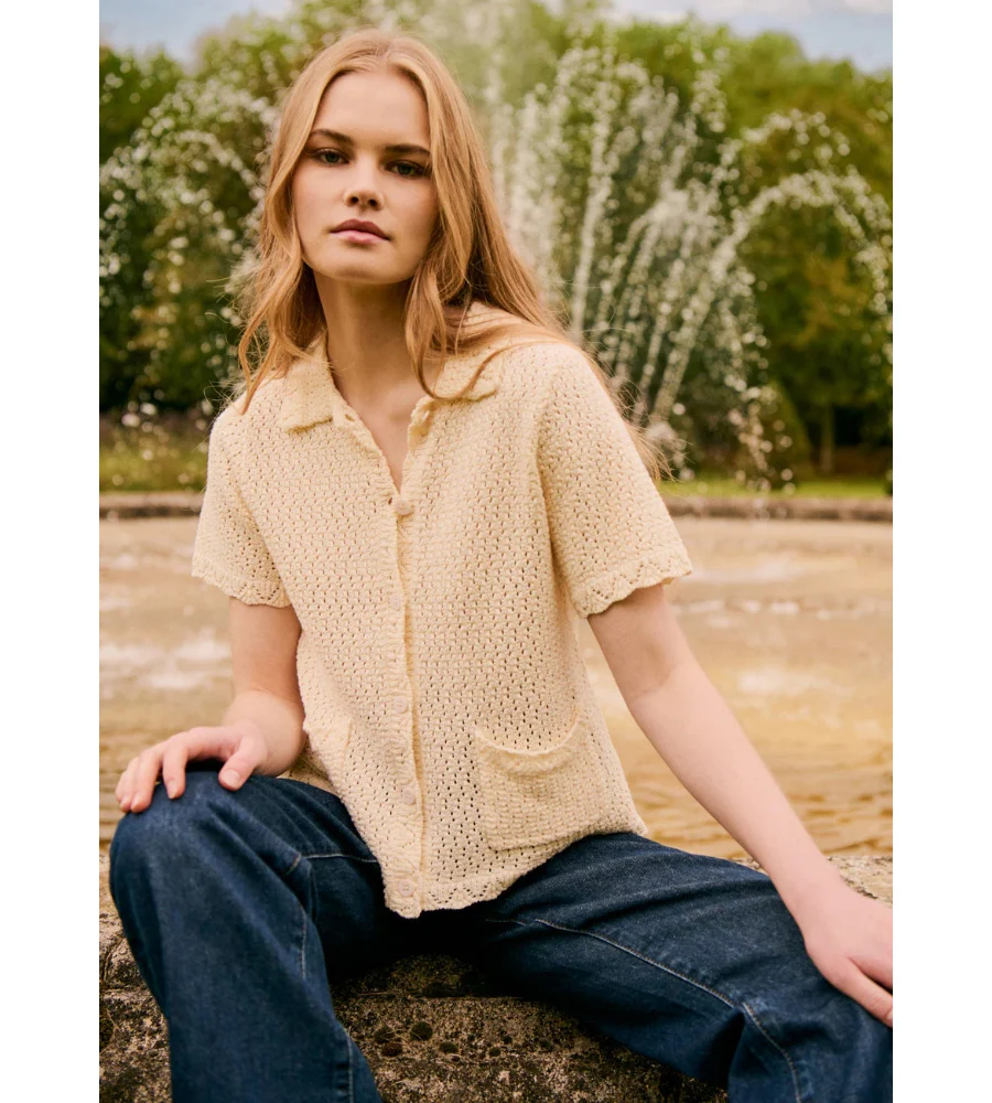 Mina Knitted Top - Ecru