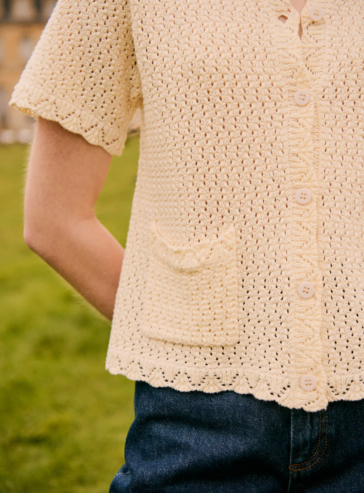 Mina Knitted Top - Ecru - Image 4