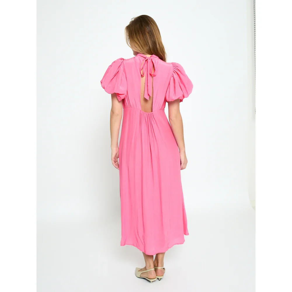MSAlicia Puff Sleeve Dress - Prism Pink - Image 2