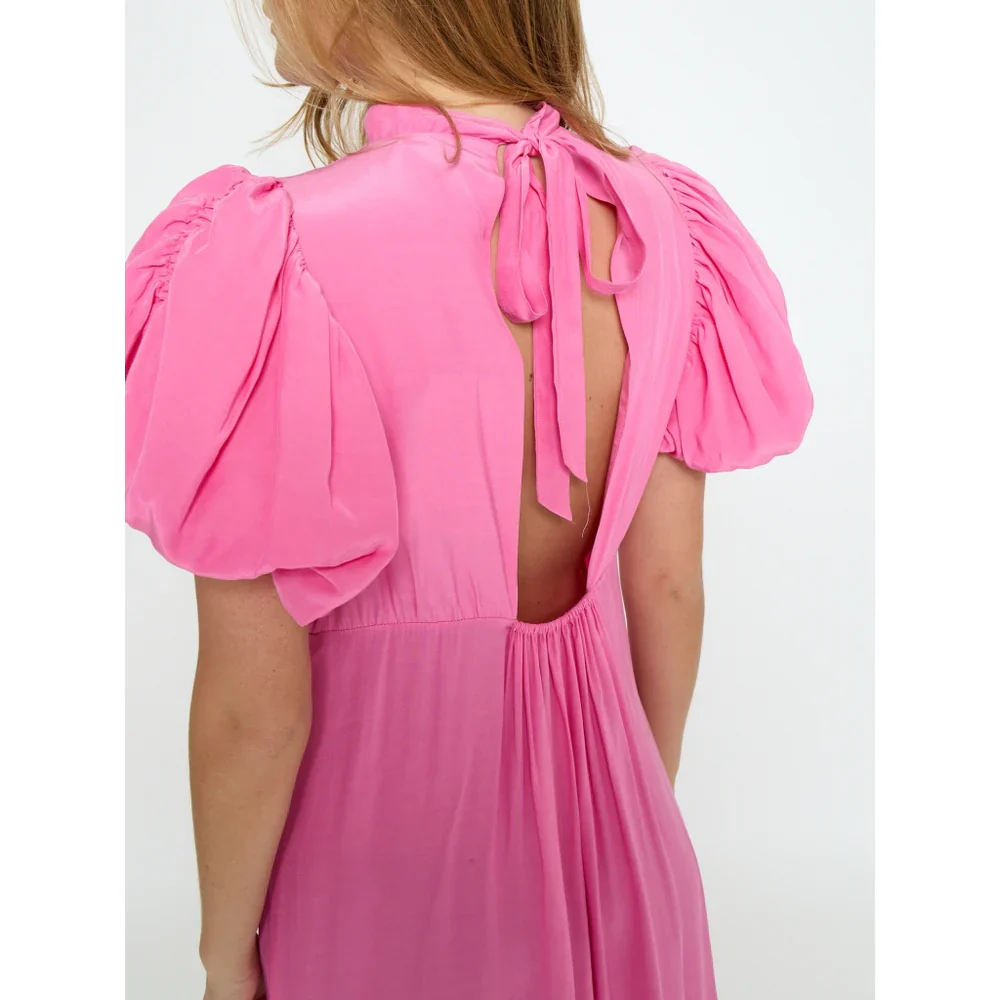 MSAlicia Puff Sleeve Dress - Prism Pink - Image 4
