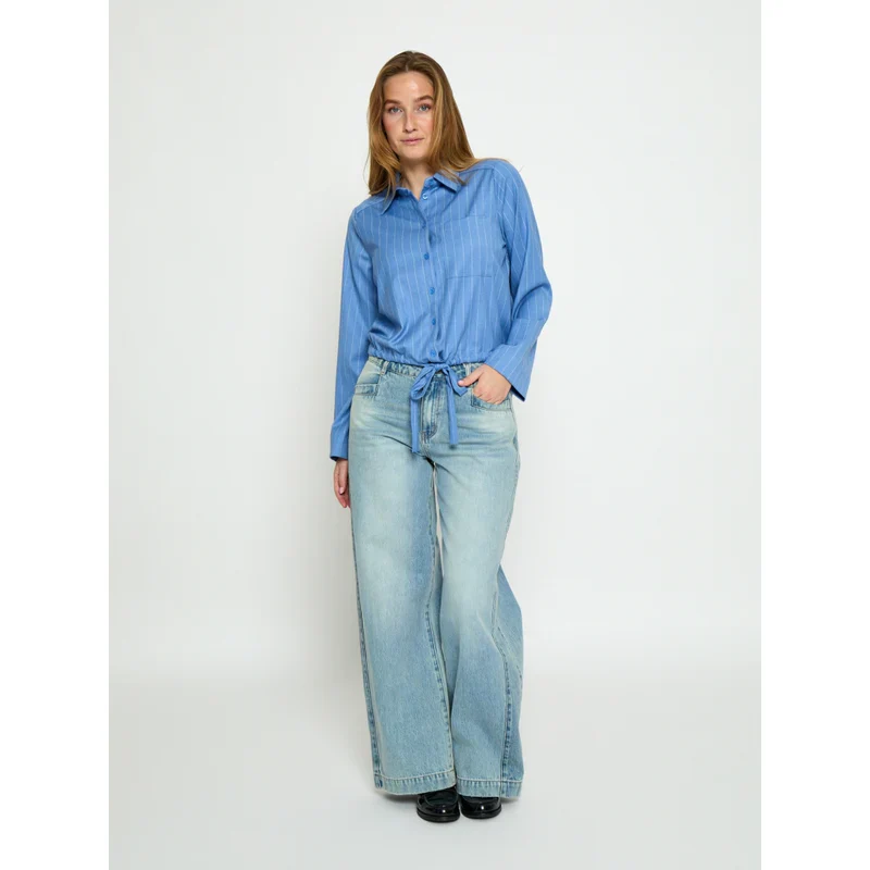 MSOdelia Shirt - Skyway Blue Stripe - Image 4