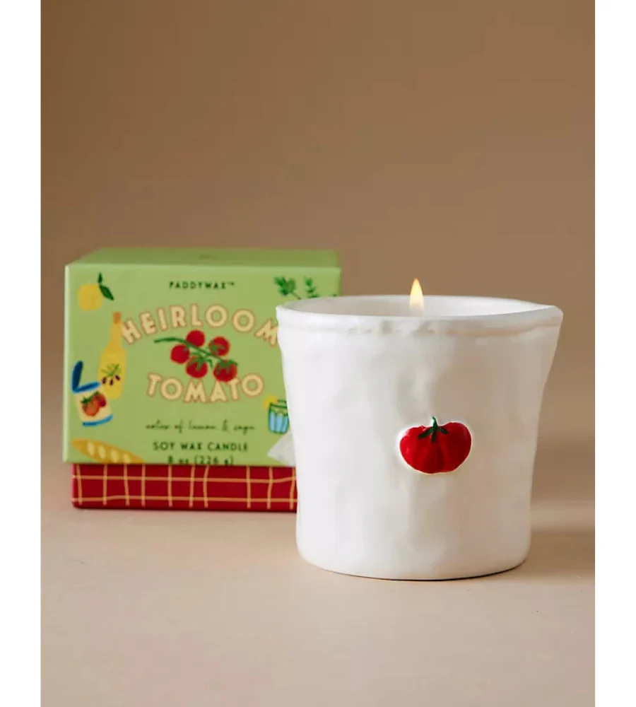 Paddywax Bistro Tomato Ceramic Candle - Heirloom Tomato