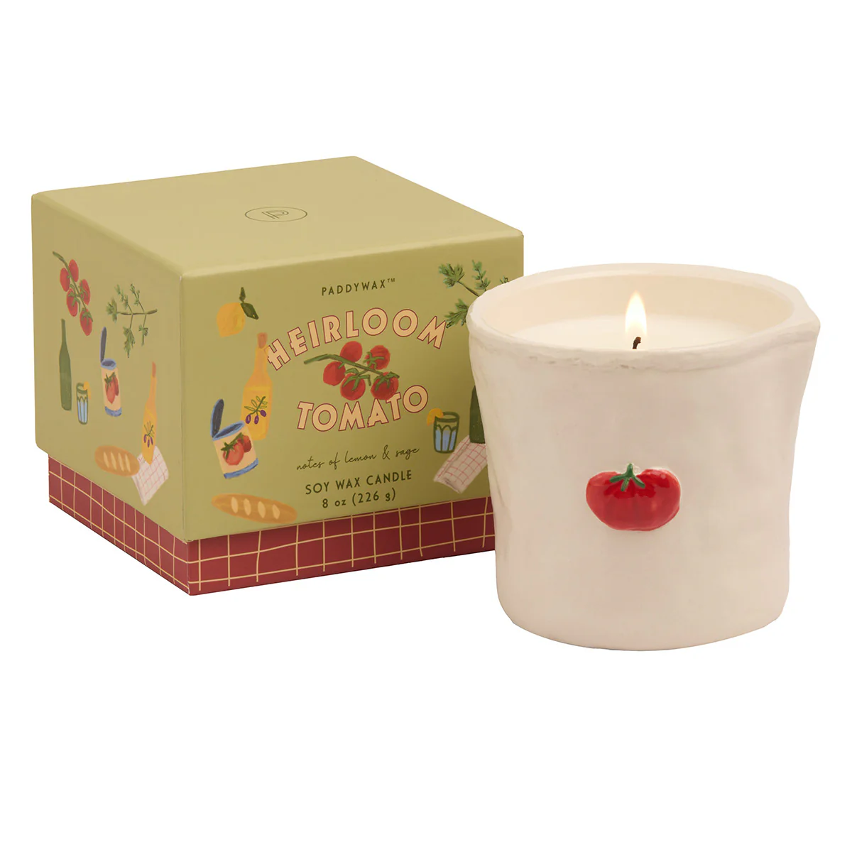 Paddywax Bistro Tomato Ceramic Candle - Heirloom Tomato - Image 3