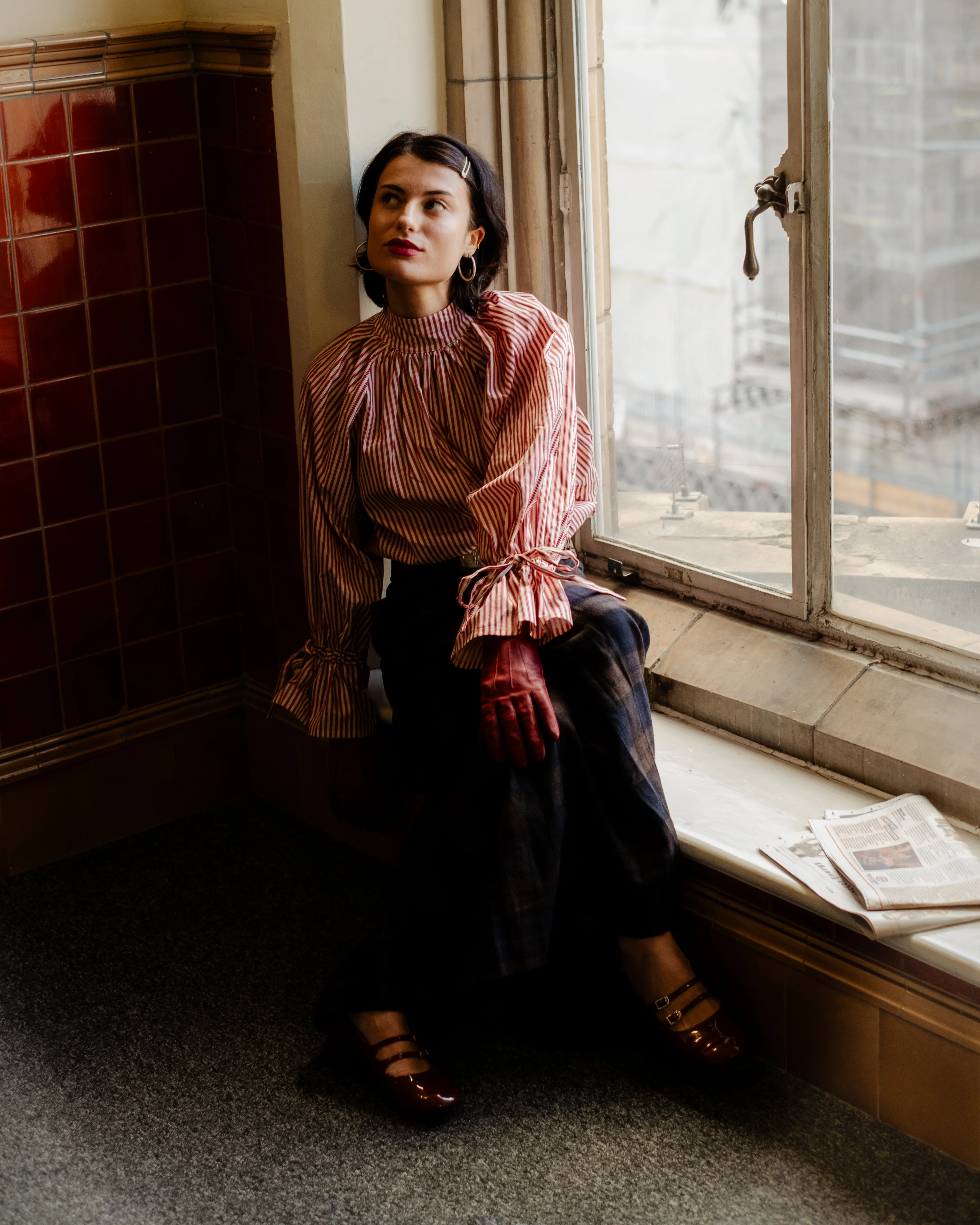 Joy Blouse in Red Ticking - Image 5