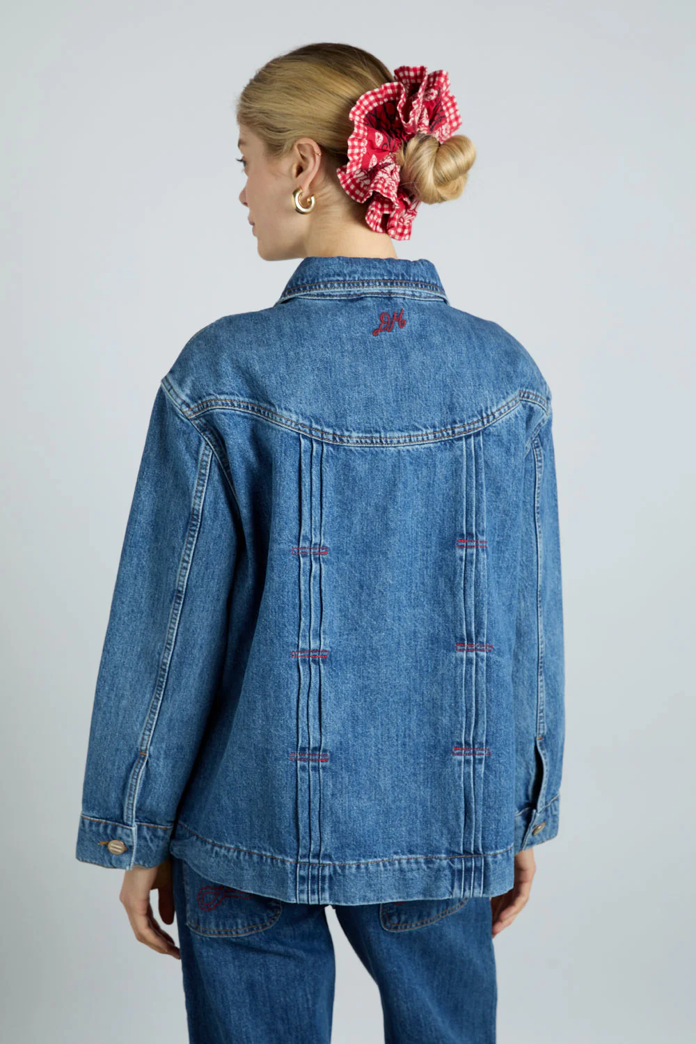 Red Bandana Print Scrunchie - Image 2