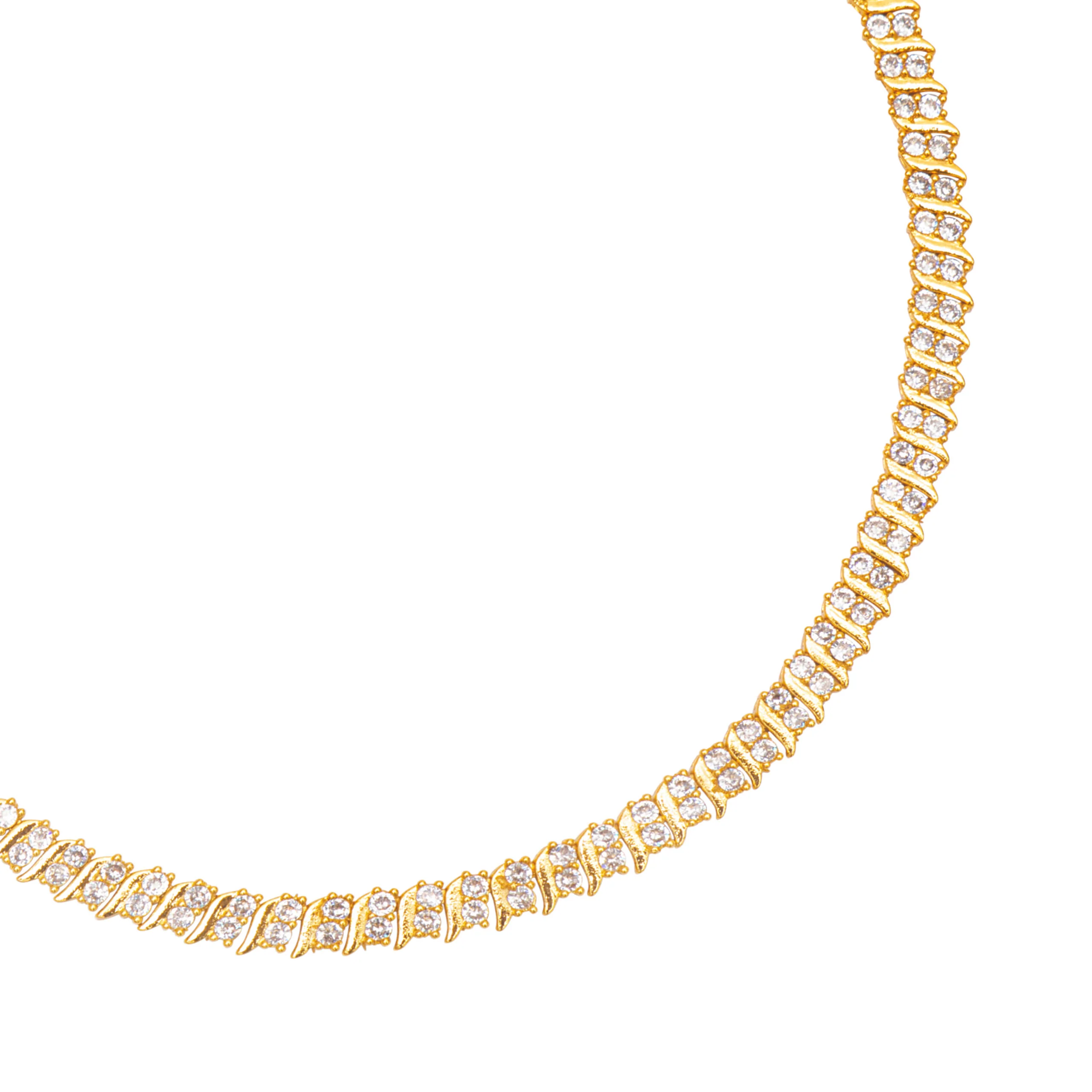 Ridged Tennis Necklace - Image 2