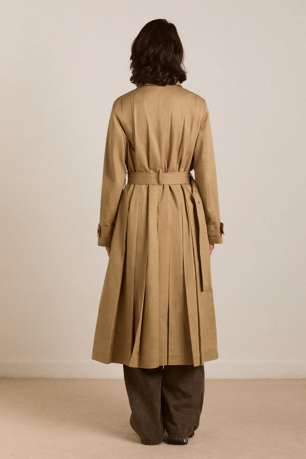 Sofia Pleated Trench - Light Stone - Image 3