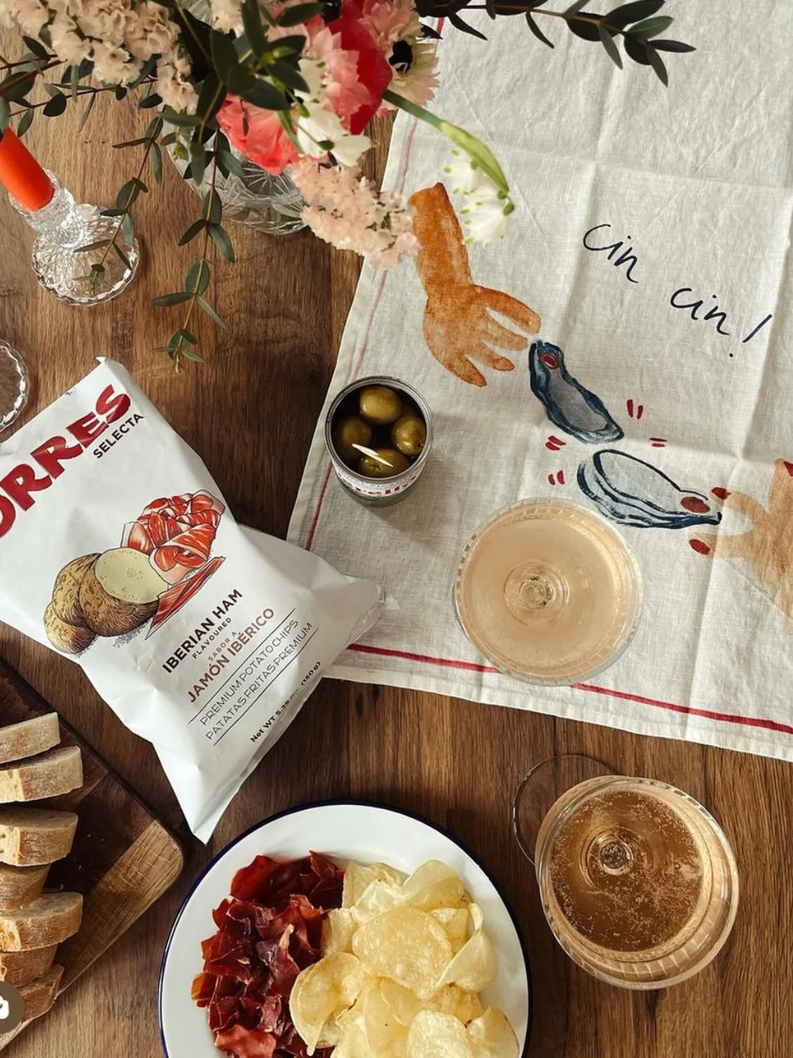 Oyster Cheers - Linen Tea Towel - Image 2