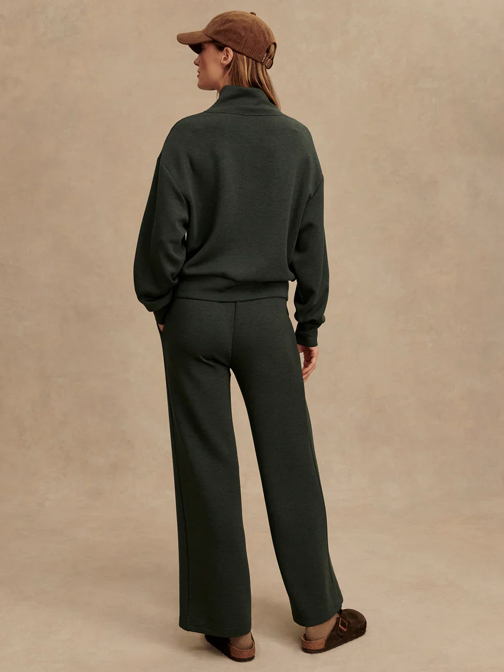 The Wide Leg Pant 30 - Olive Marl - Image 4