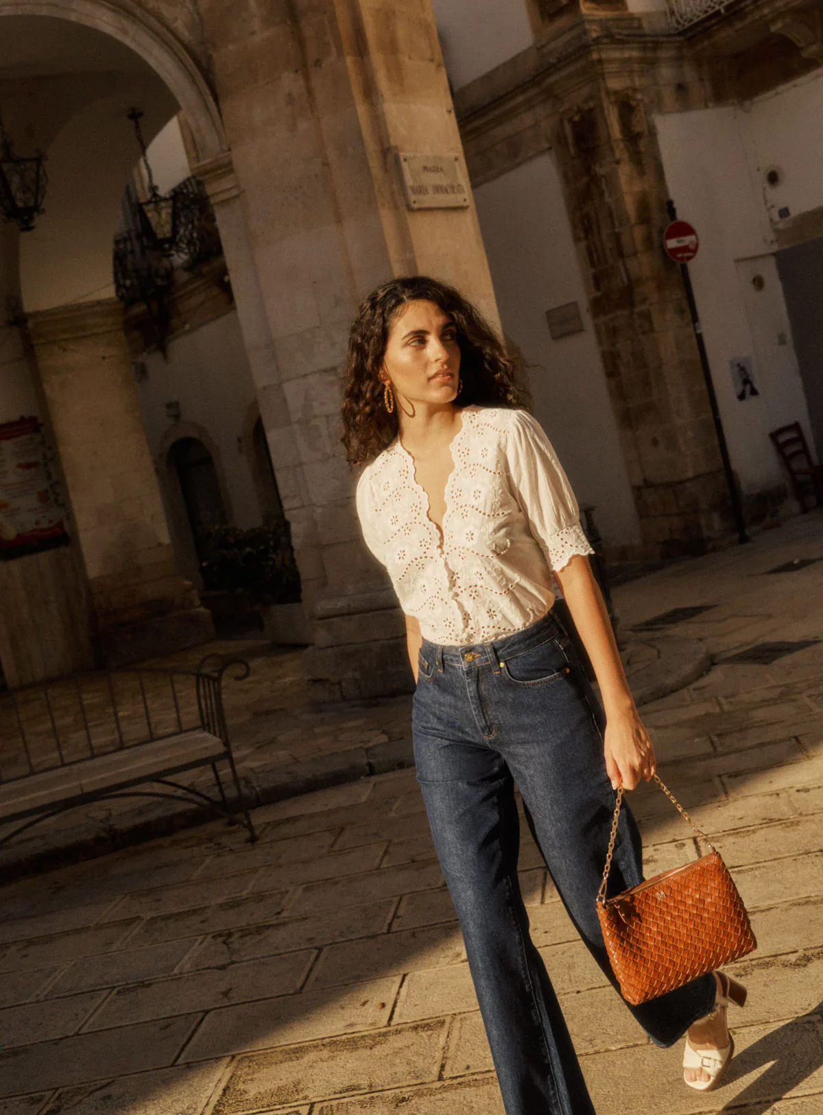 Tilly Embroidery Blouse Ecru - Image 3